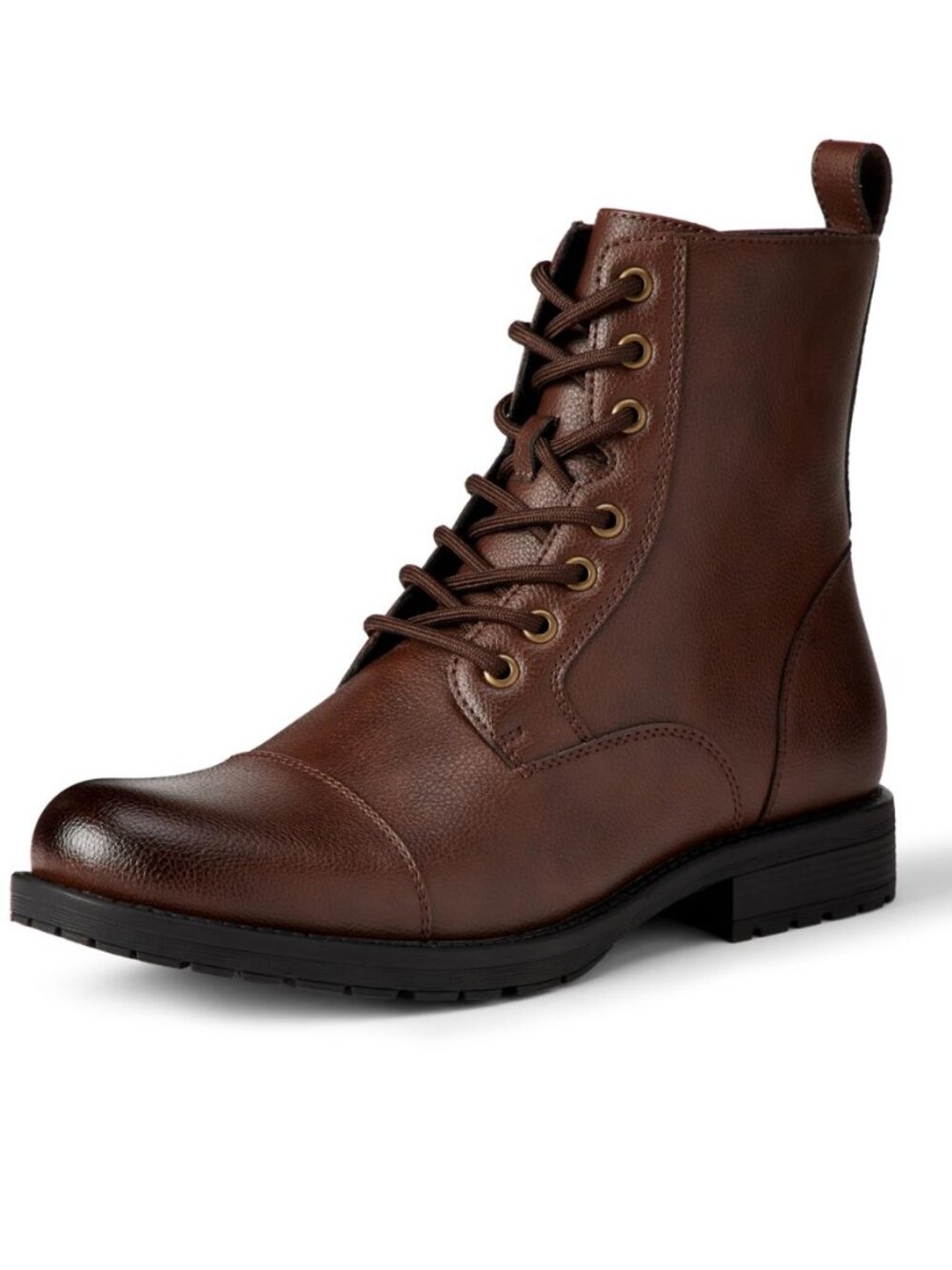 Men's Cap Toe Lace Up Combat Boots